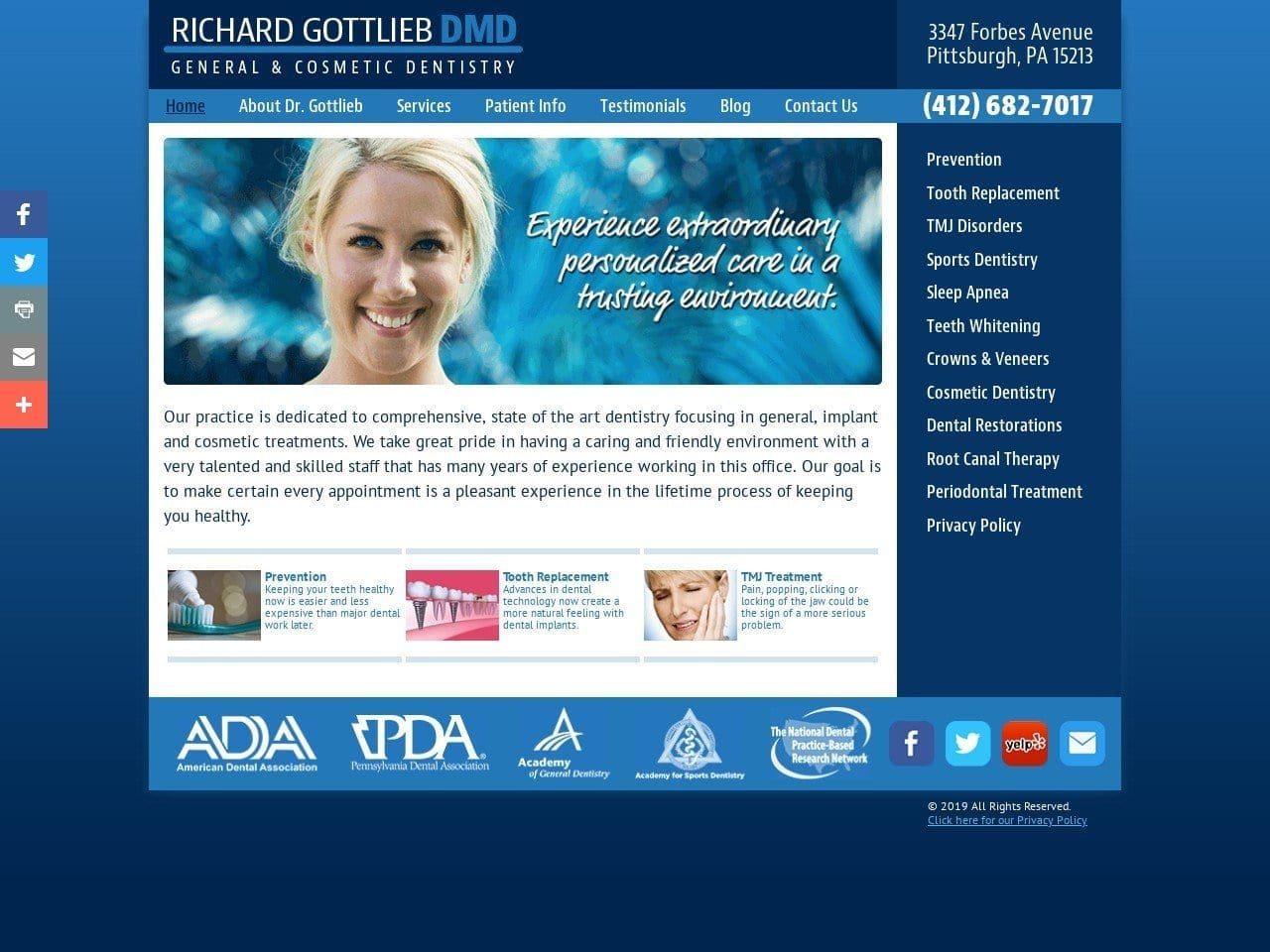 Gottlieb Richard DMD Website Screenshot from richardgottliebdmd.com