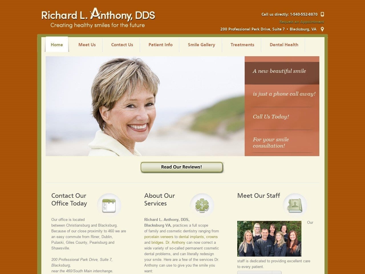 Anthony Richard L DDS Website Screenshot from richardlanthonydds.com