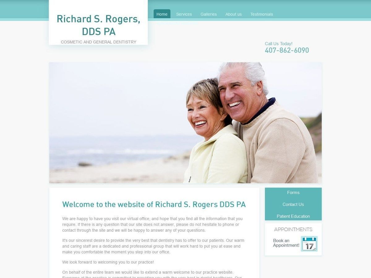 Richard S. Rogers DDS Website Screenshot from richardsrogersdds.com