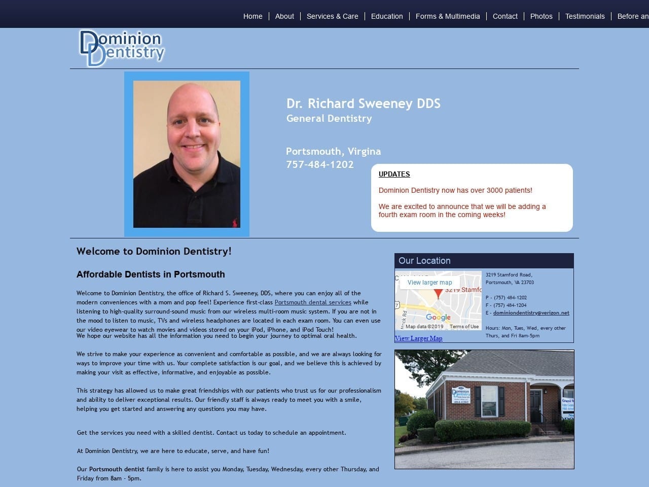 Dominion Dentistry Sweeney Richard S DDS Website Screenshot from richardsweeneydds.com