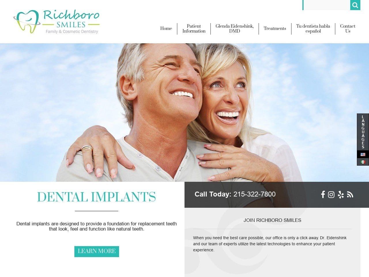 Richboro Smiles Website Screenshot from richborosmiles.com