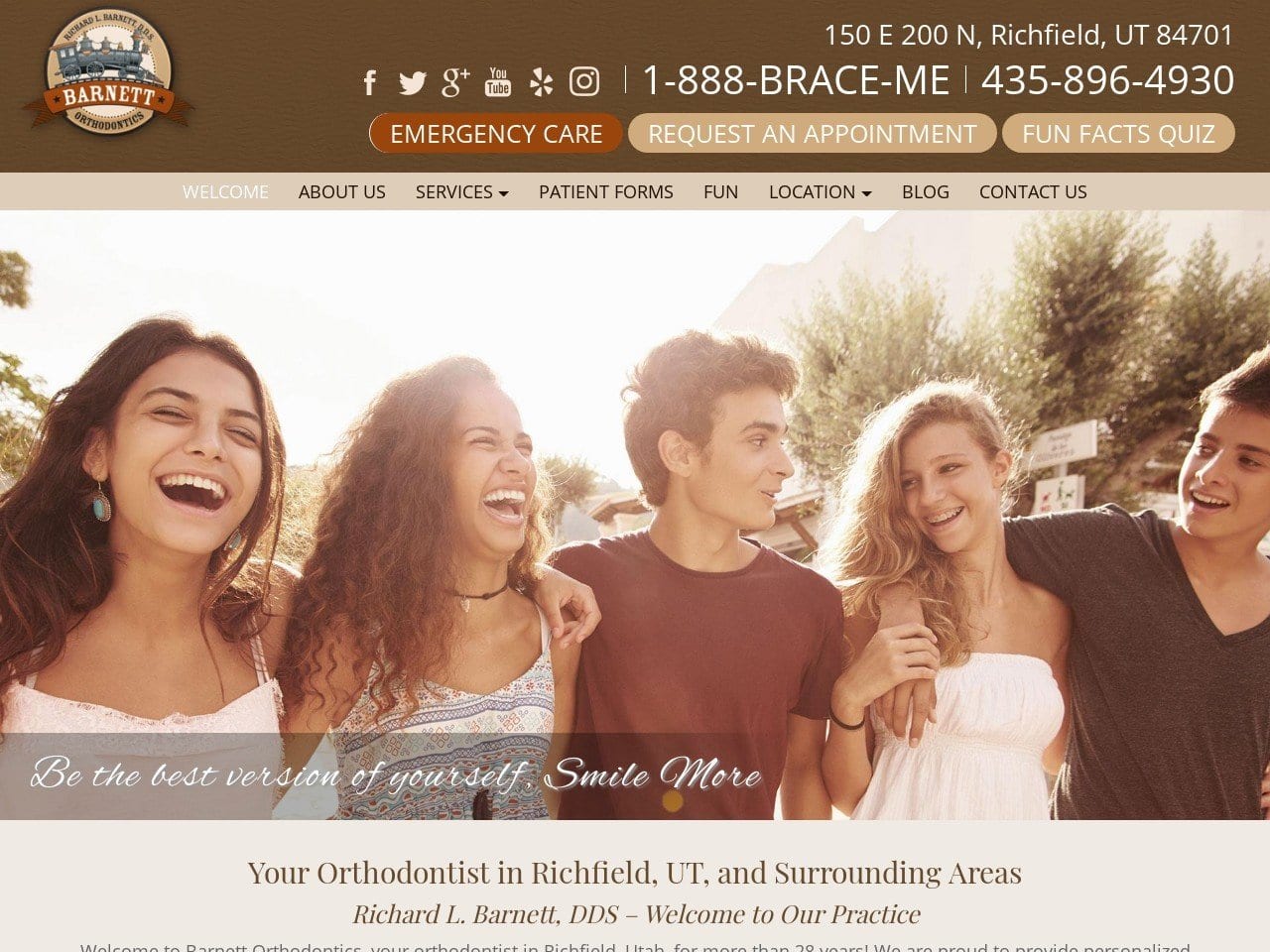 Richfieldut Orthodontist Website Screenshot from richfieldutorthodontist.com