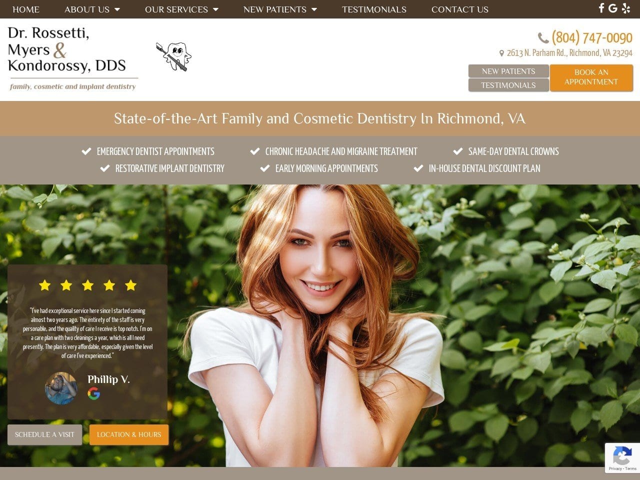 Richmond Family And Cosmetic Dentist Website Screenshot from richmond-dentistry.com