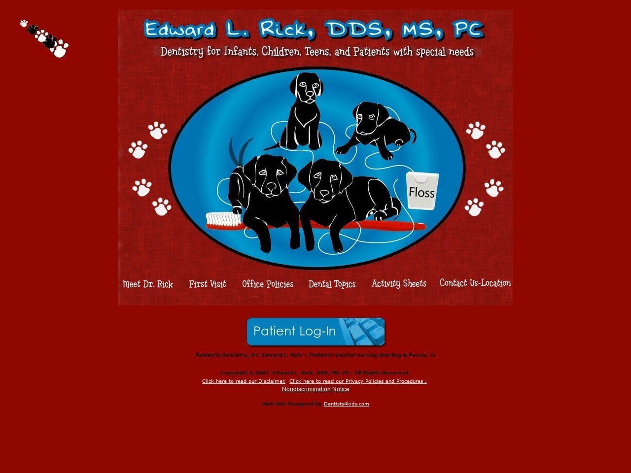 Rick Edward L DDS Website Screenshot from rickdentalgroup.com