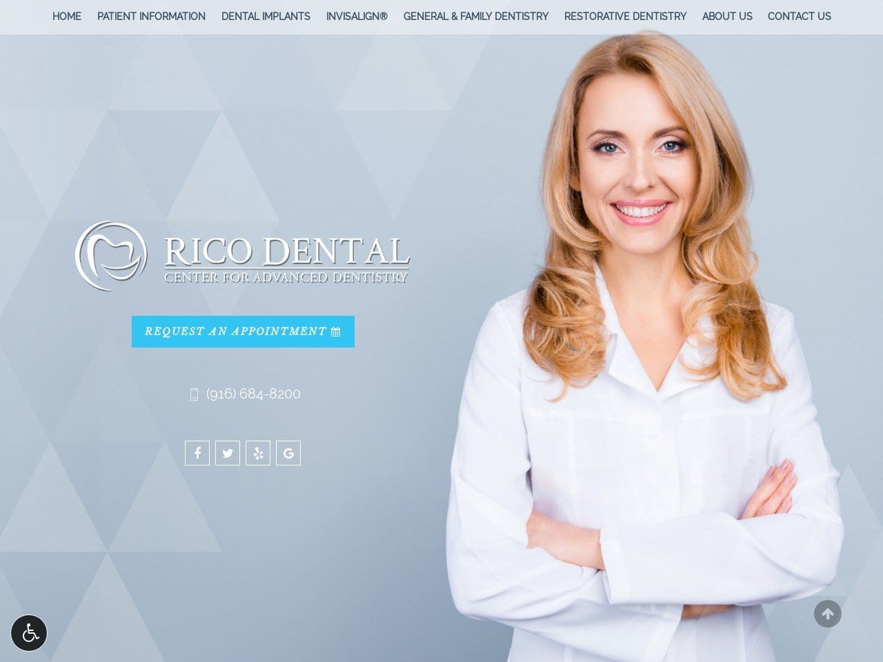 Rico Dental Website Screenshot from ricodental.com