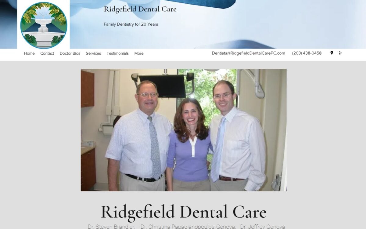 ridgefielddentalcarepc.com screenshot