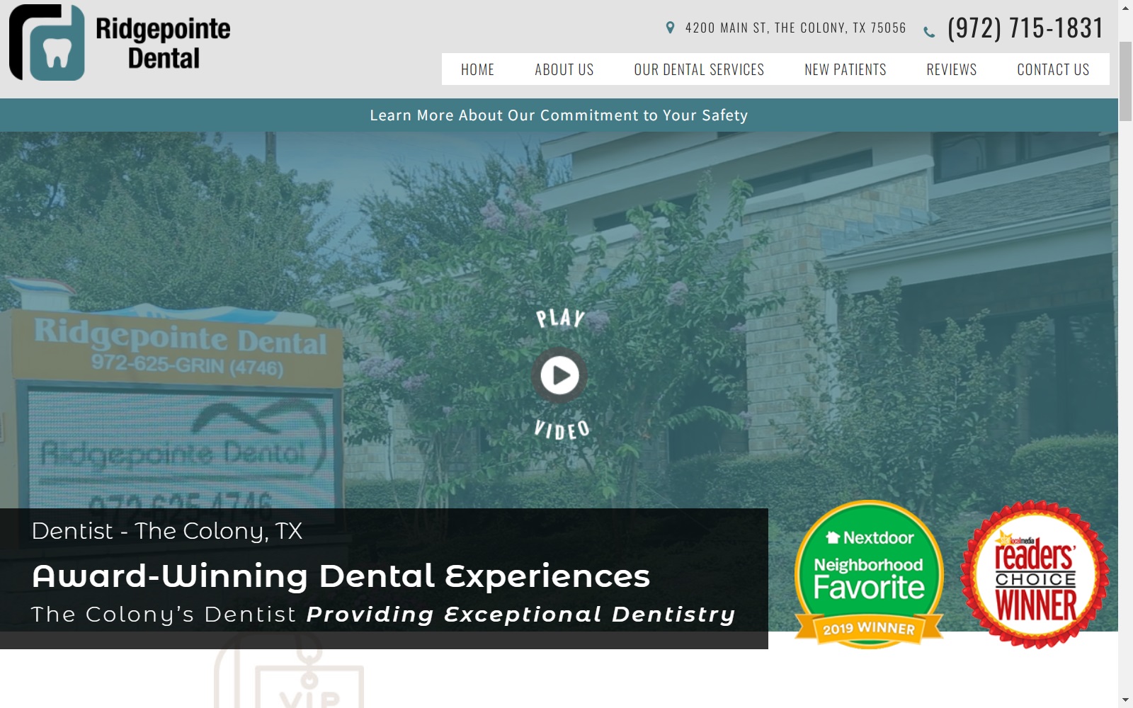 ridgepointedental.com screenshot