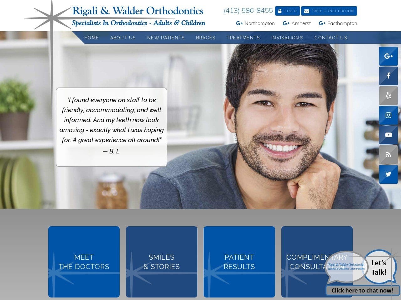 Rigali & Walder Orthodontics Website Screenshot from rigaliwalderorthodontics.com