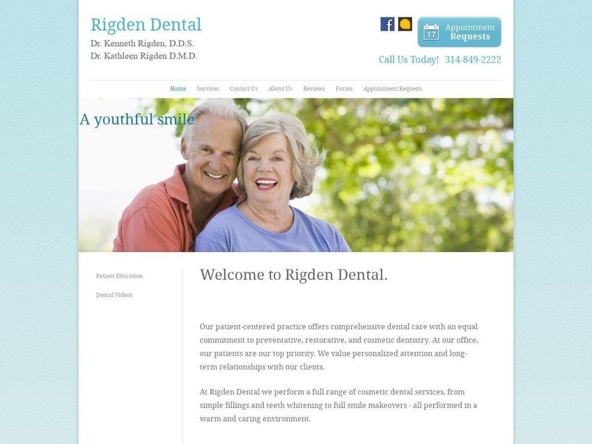 Rigden Dental Website Screenshot from rigdendental.com