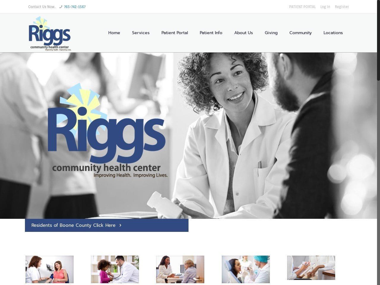 Riggs Community Health Center Website Screenshot from riggshealth.com