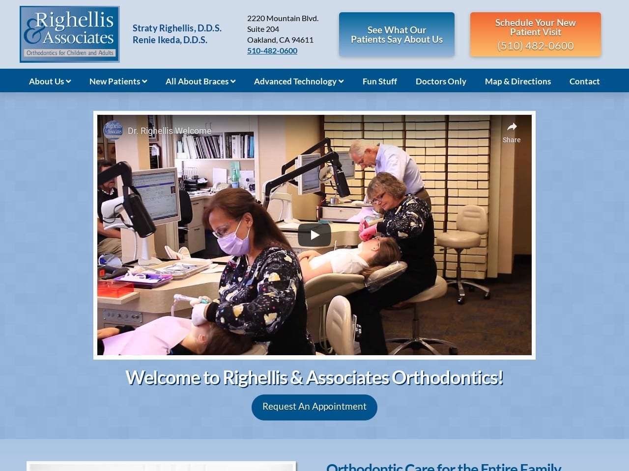 Righellis and Associates Website Screenshot from righellisortho.com