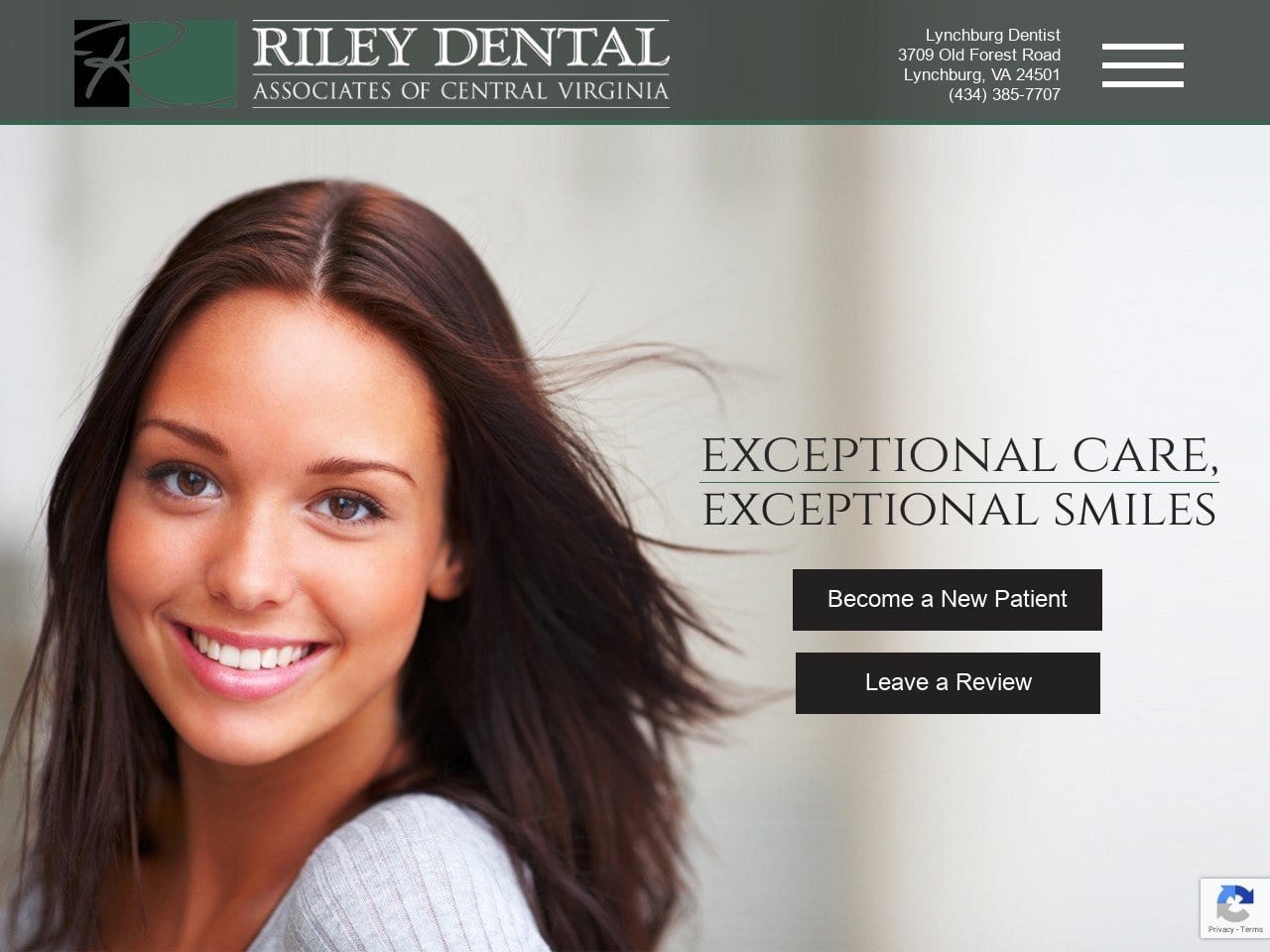 Riley Dental Associates Of Central Virginia Inc. Website Screenshot from rileydentalassociates.com