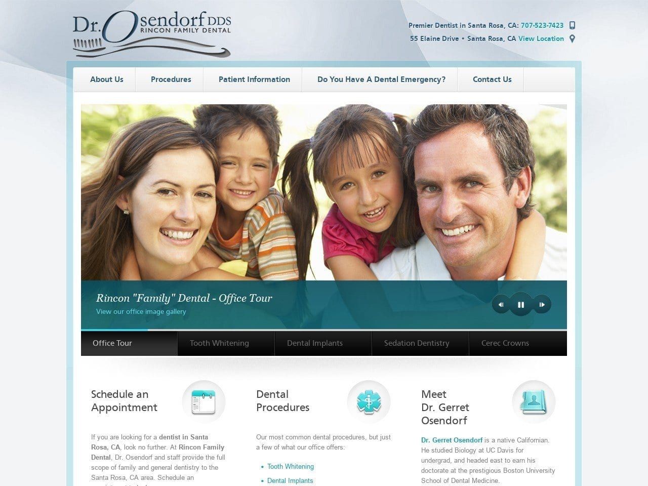 Rincon Family Dental Website Screenshot from rinconfamilydental.com