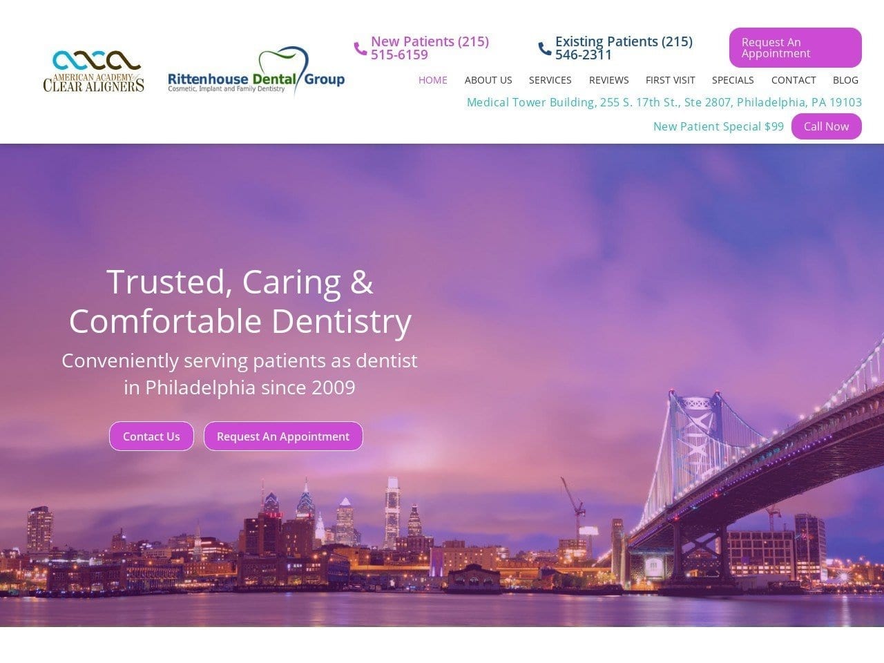 Gamba Thomas DDS Website Screenshot from rittenhousedentist.com