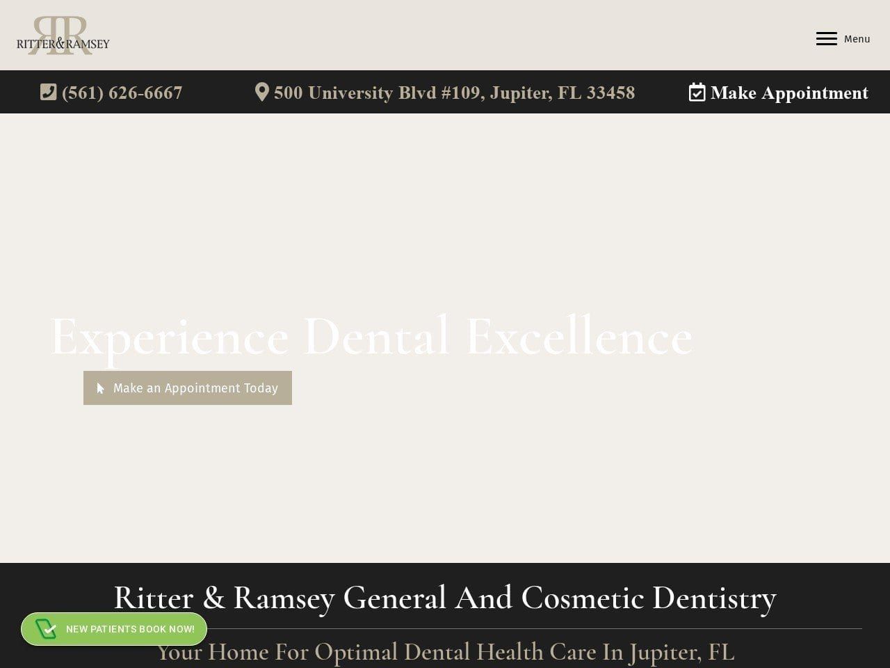 Studio Of Esthetic Dentist Website Screenshot from ritterandramsey.com