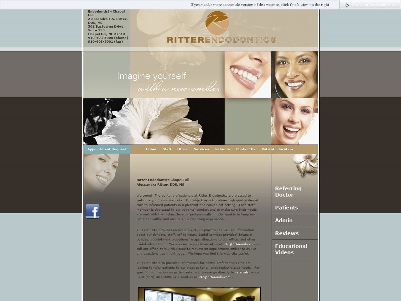 Ritter Endodontics Website Screenshot from ritterendo.com