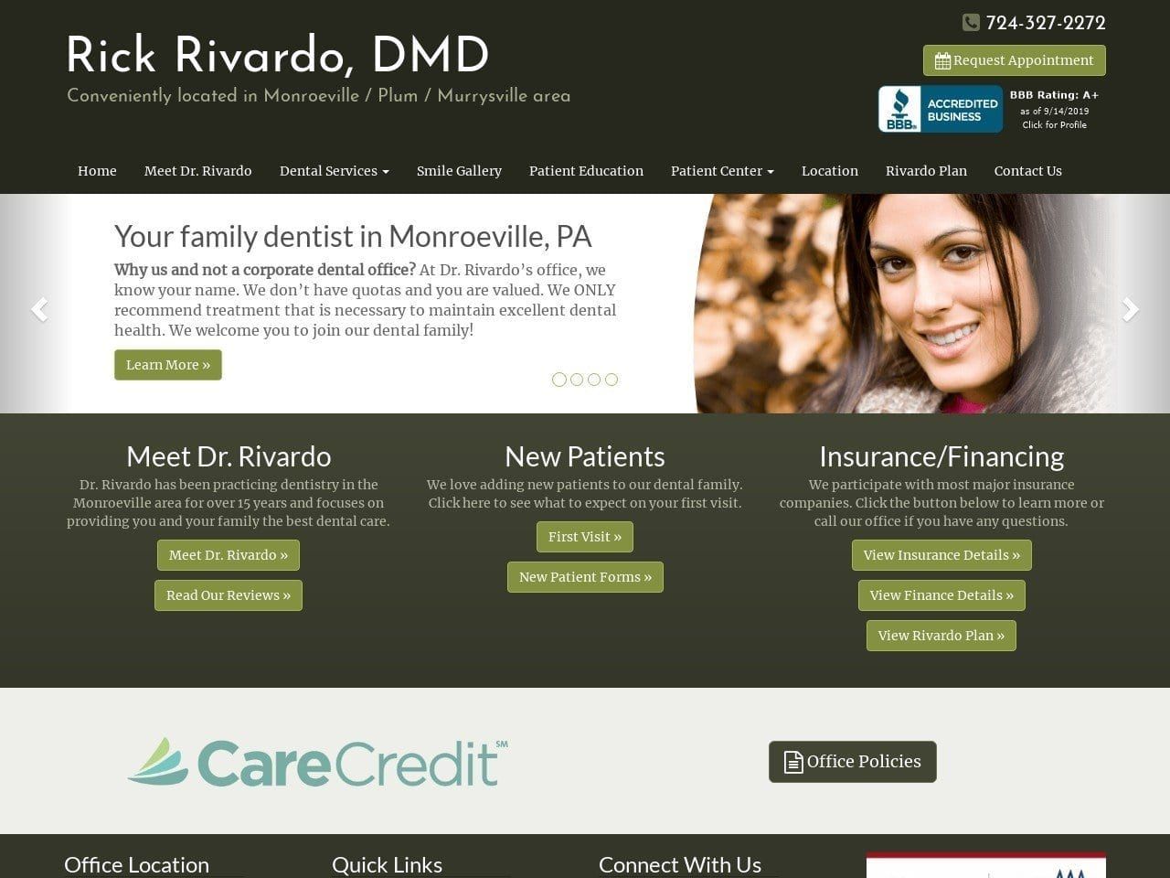 Rivardo Rick DDS Website Screenshot from rivardosmiles.com