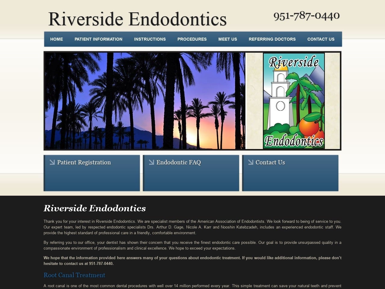 Riverside Endodontics Website Screenshot from rivendo.com