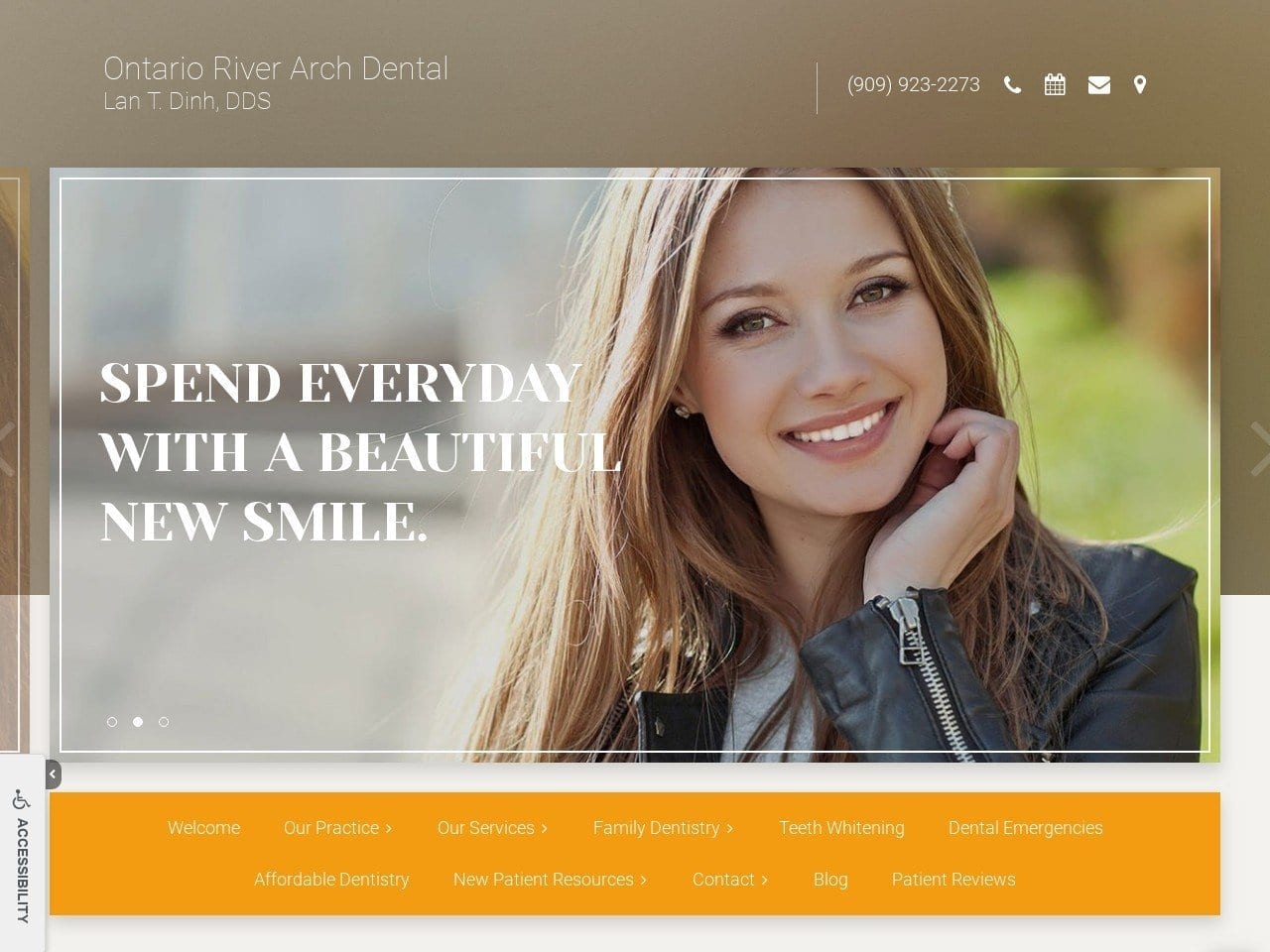 River Arch Dental Group Dinh Lan T DDS Website Screenshot from riverarchdentalontario.com