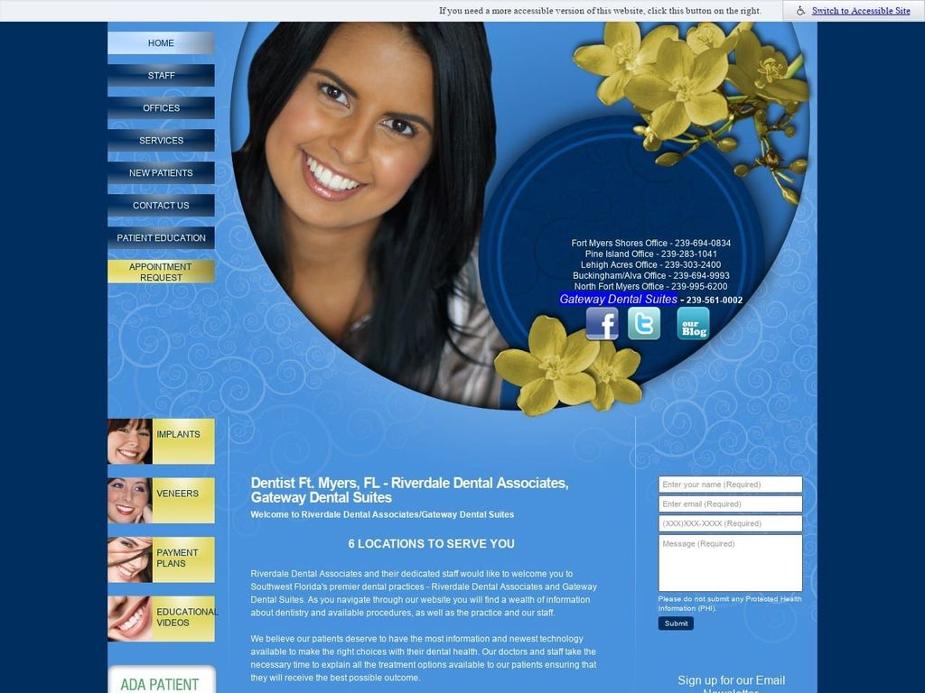 Riverdale Dental Associates Website Screenshot from riverdaledental.com