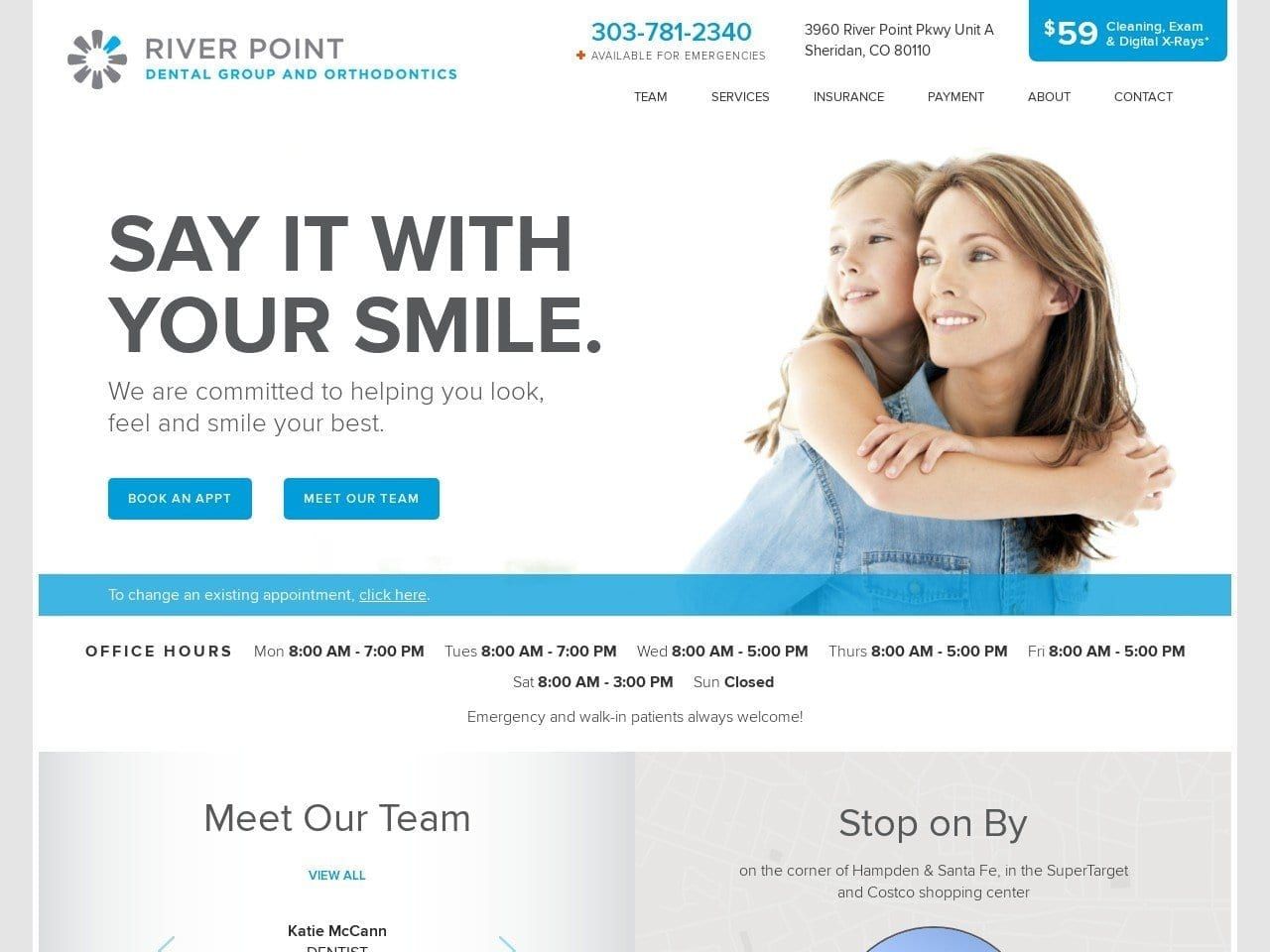 River Point Dental Group Website Screenshot from riverpointdentalgroup.com