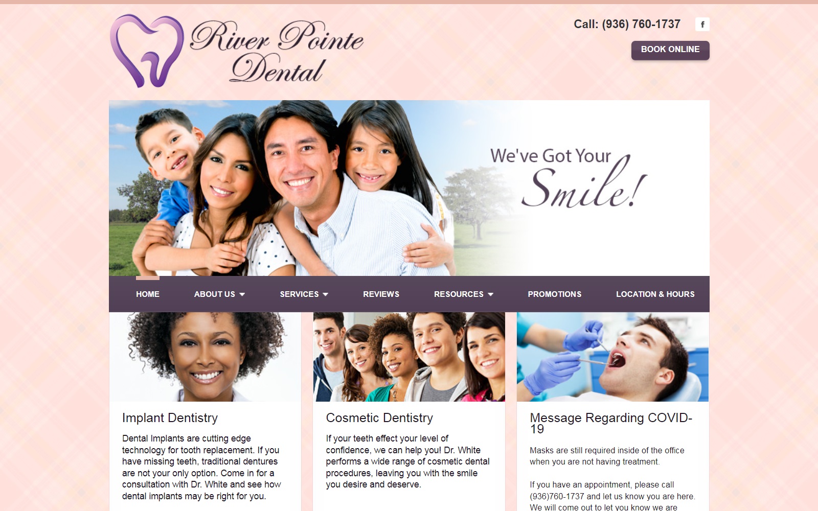 riverpointedental.net screenshot