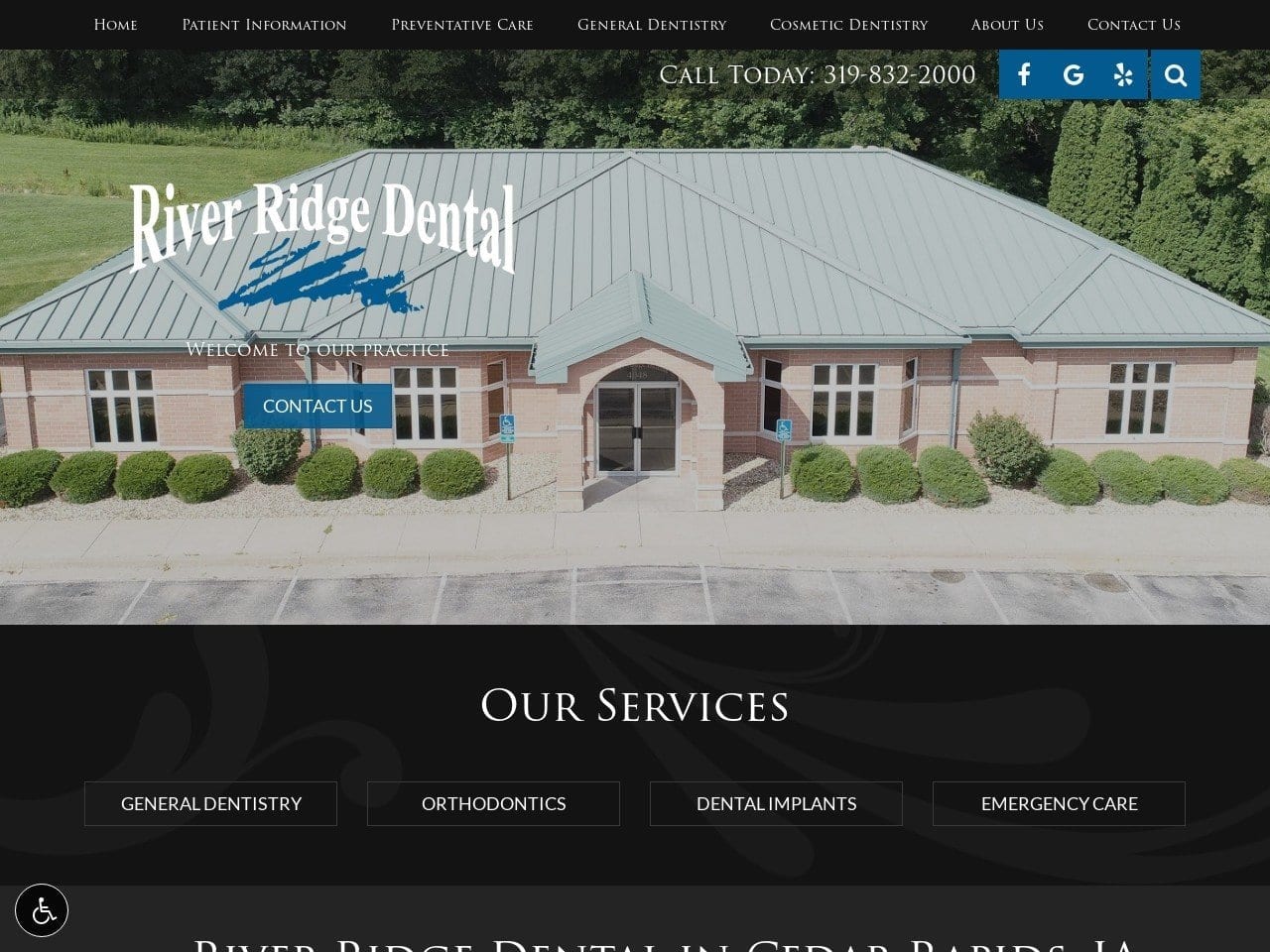 River Ridge Dental Website Screenshot from riverridgedental.com