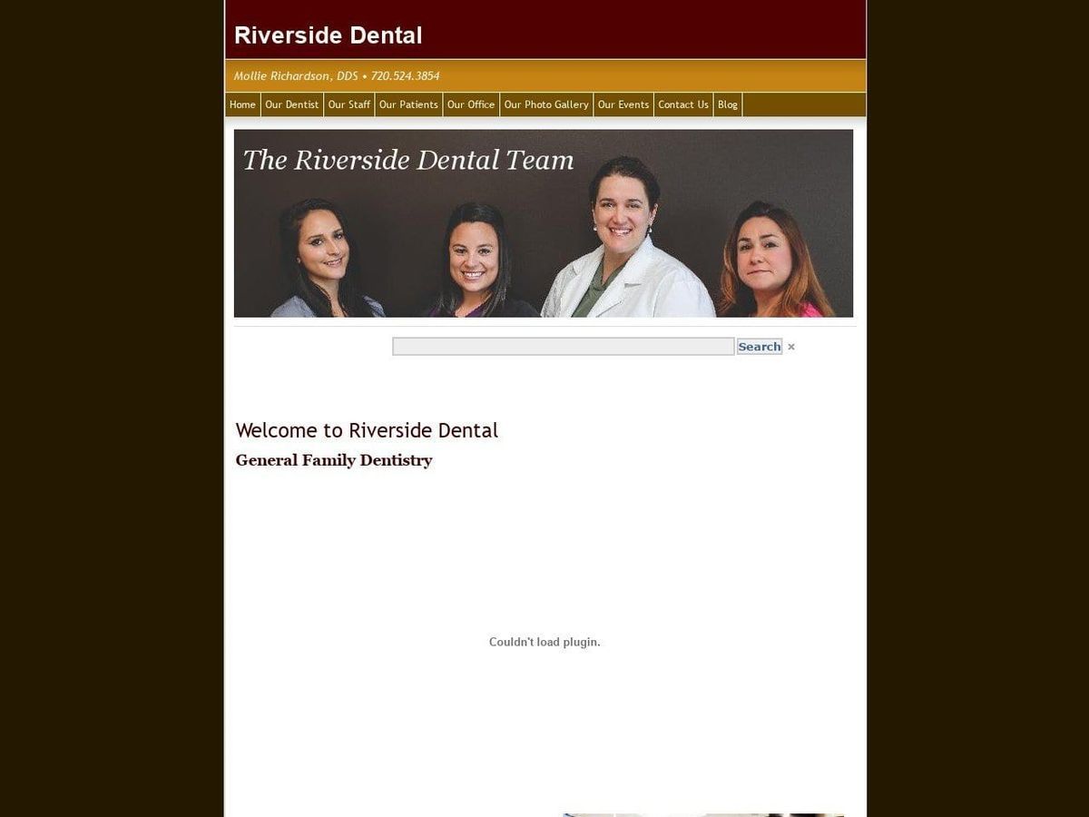 Riverside Dental Website Screenshot from riversidedental-co.com