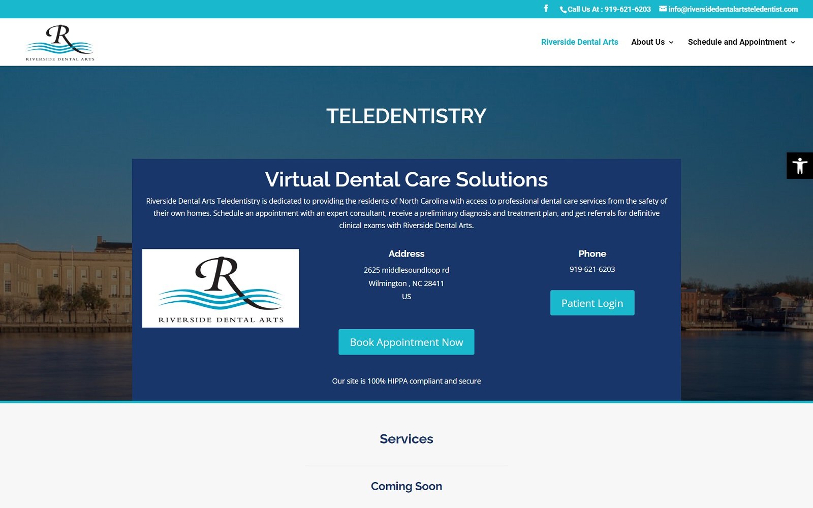 riversidedentalartsteledentist.com screenshot