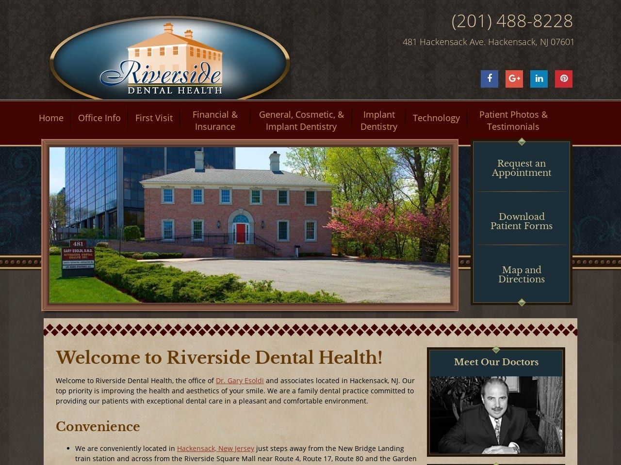 Riverside Dental Health Website Screenshot from riversidedentalhealth.com