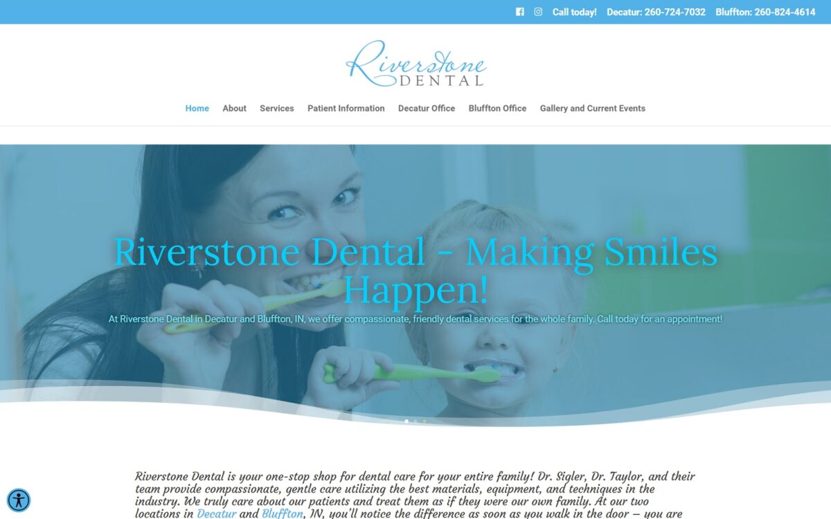 riverstonedental.net screenshot