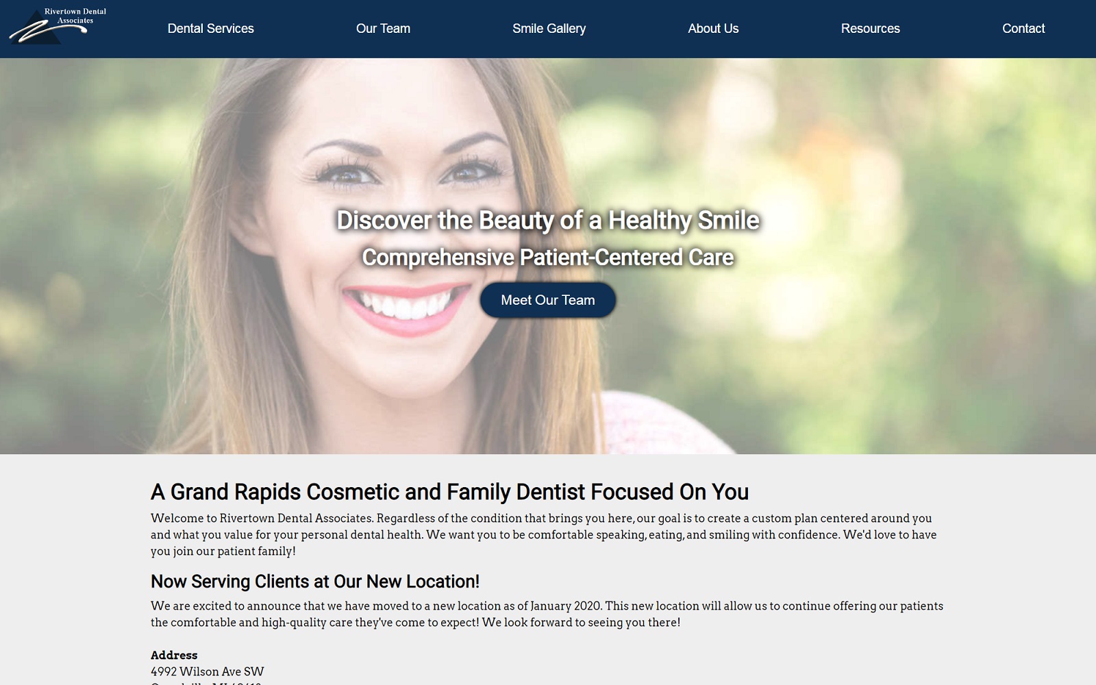 rivertowndental.com screenshot