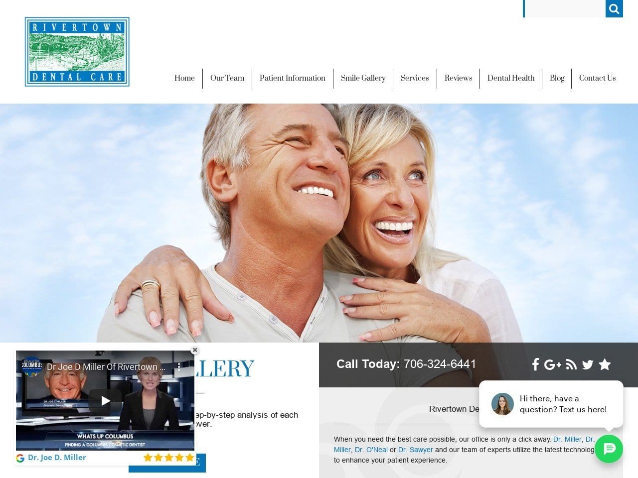 Rivertown Dental Care Website Screenshot from rivertowndentalcare.com