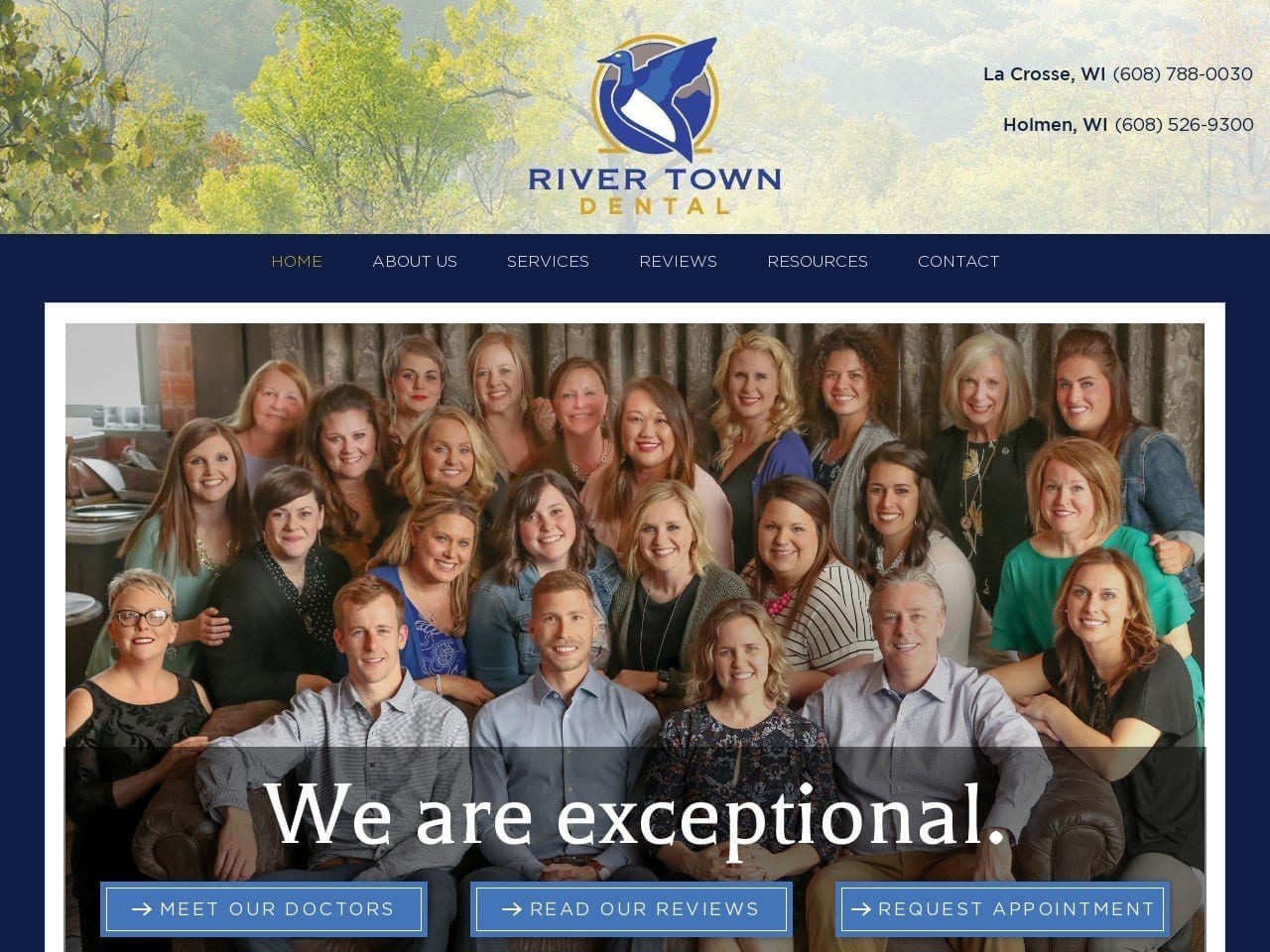 River Town Dental Website Screenshot from rivertowndentalonline.com