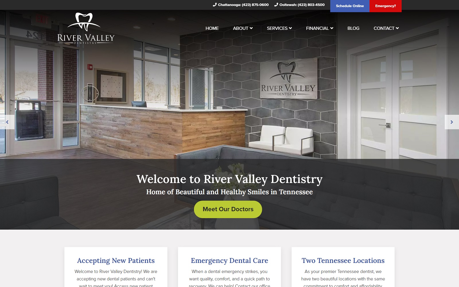 rivervalleydentistry.com screenshot