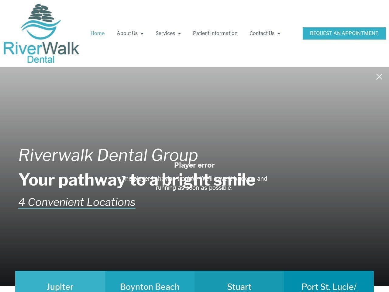 Riverwalk Dental Group Website Screenshot from riverwalkdentalgroup.com