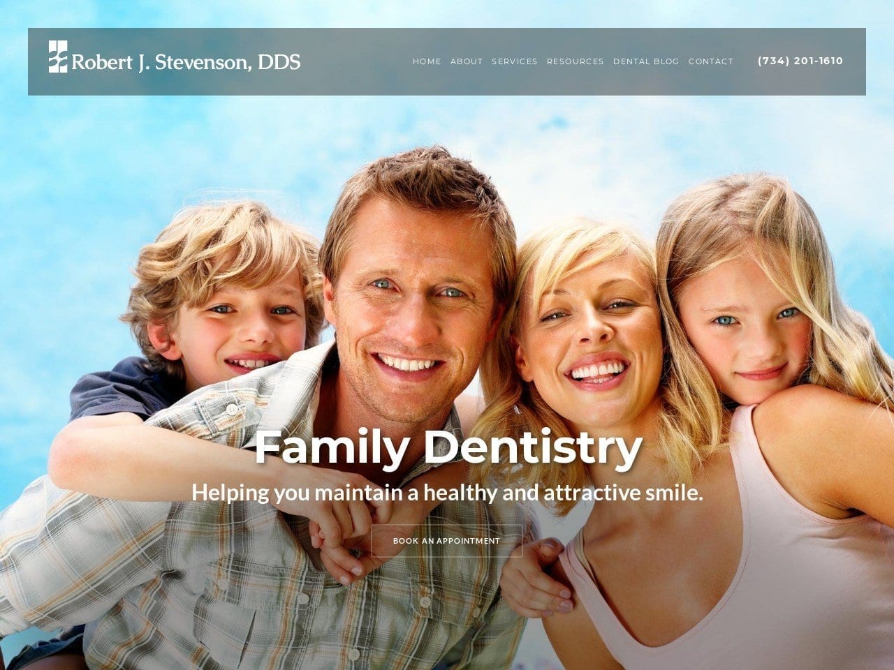 Robert J Stevenson DDS PC Website Screenshot from rjstevensondds.com