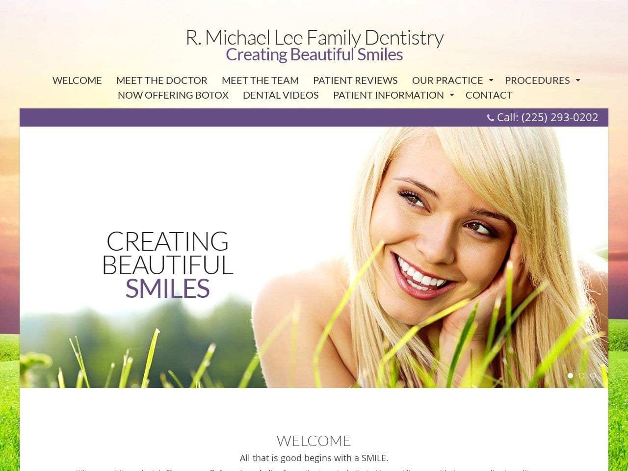 R Michael Lee Family Dentistry Website Screenshot from rmleefamilydentistry.com