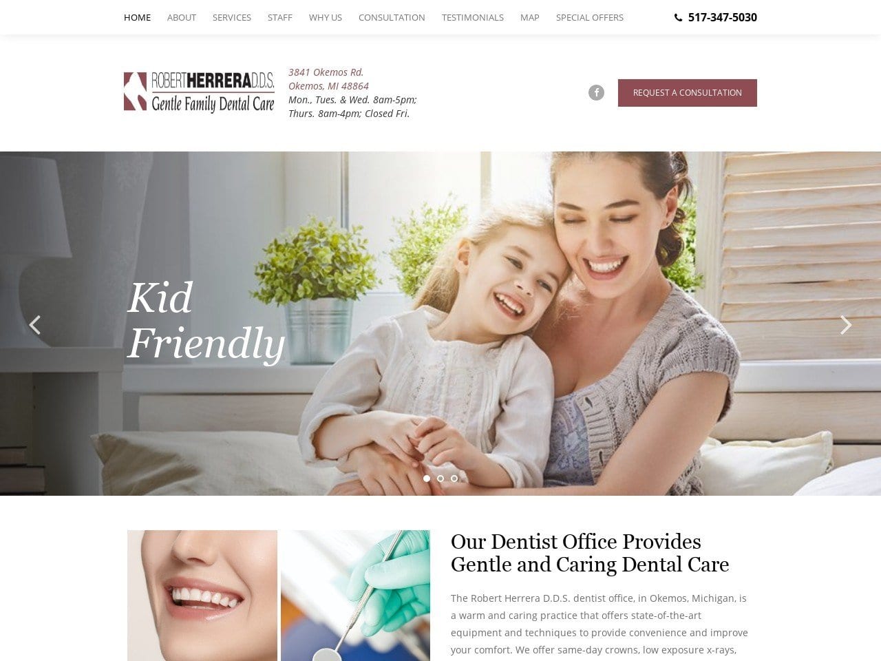 Dr. Robert M. Herrera DDS Website Screenshot from robertherreradds.com