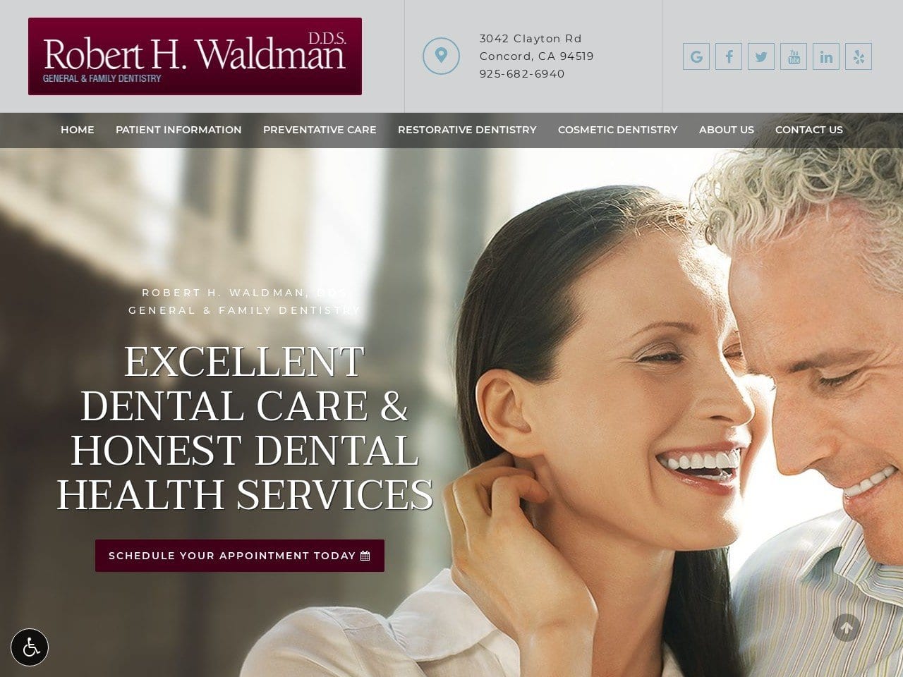 Robert H. Waldman DDS Concord Family Dental Website Screenshot from roberthwaldmandds.com