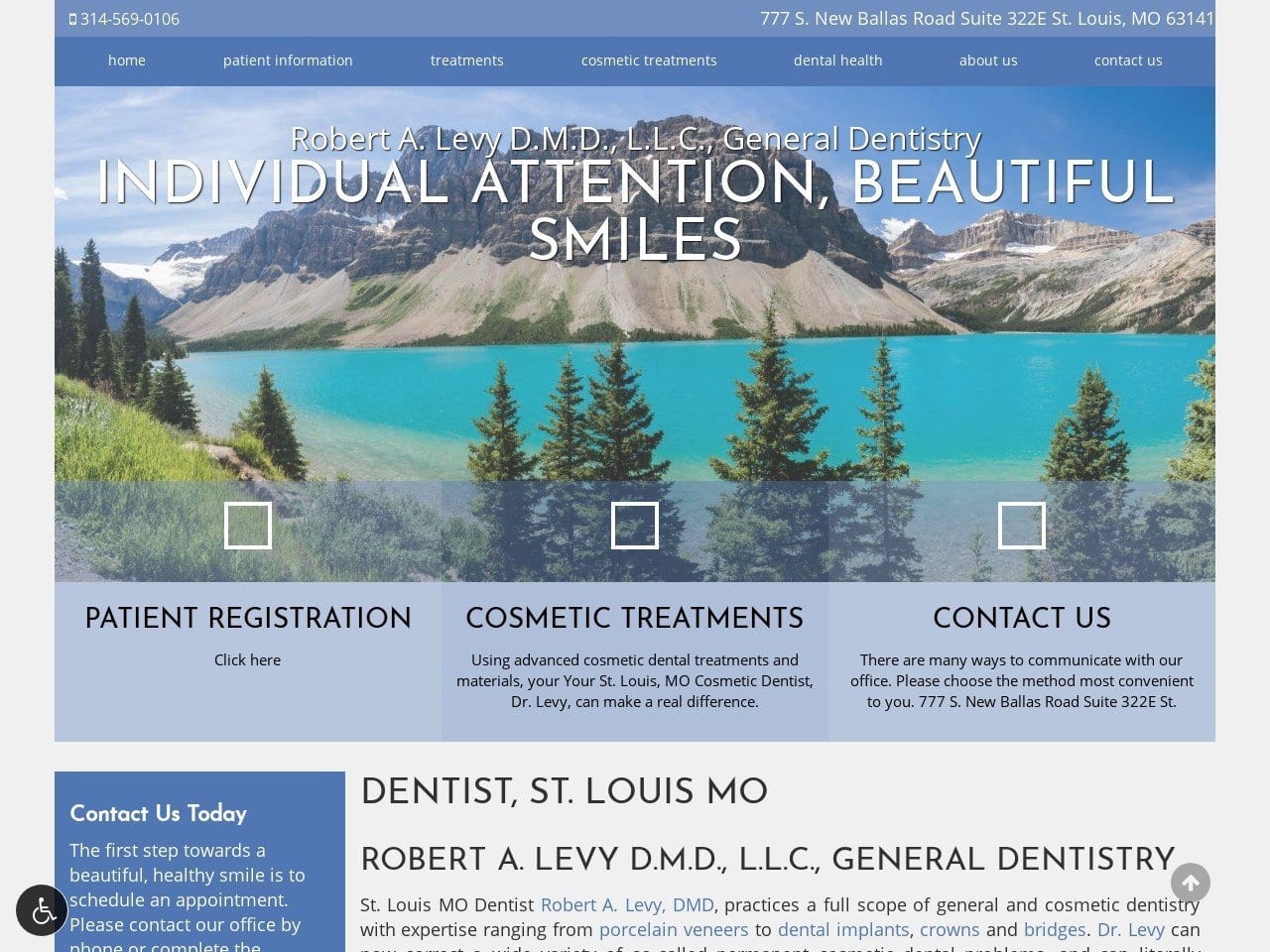 Robert A. Levy D.M.D. Llc General Dentist Website Screenshot from robertlevydental.com