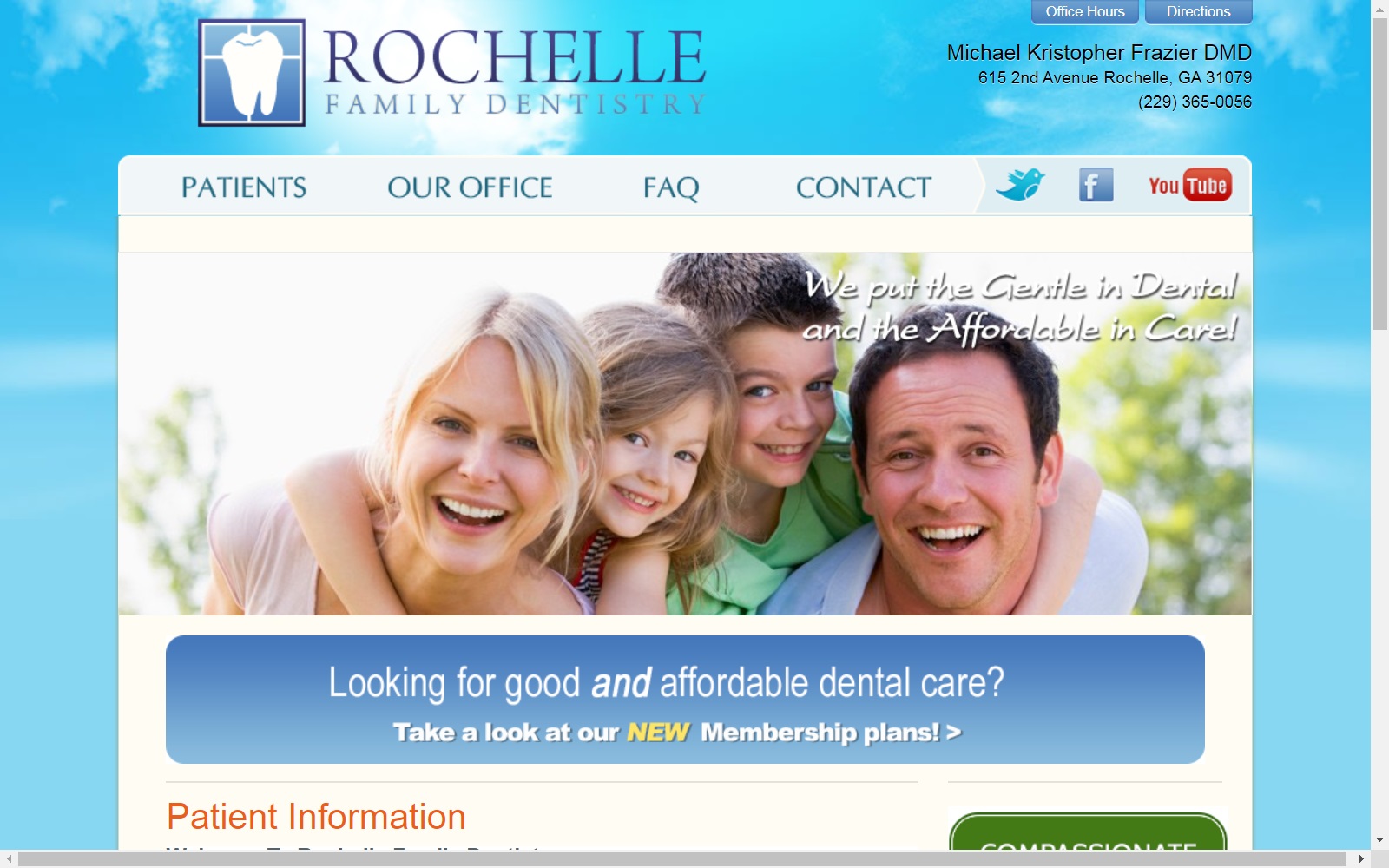 rochellefamilydentistry.com screenshot