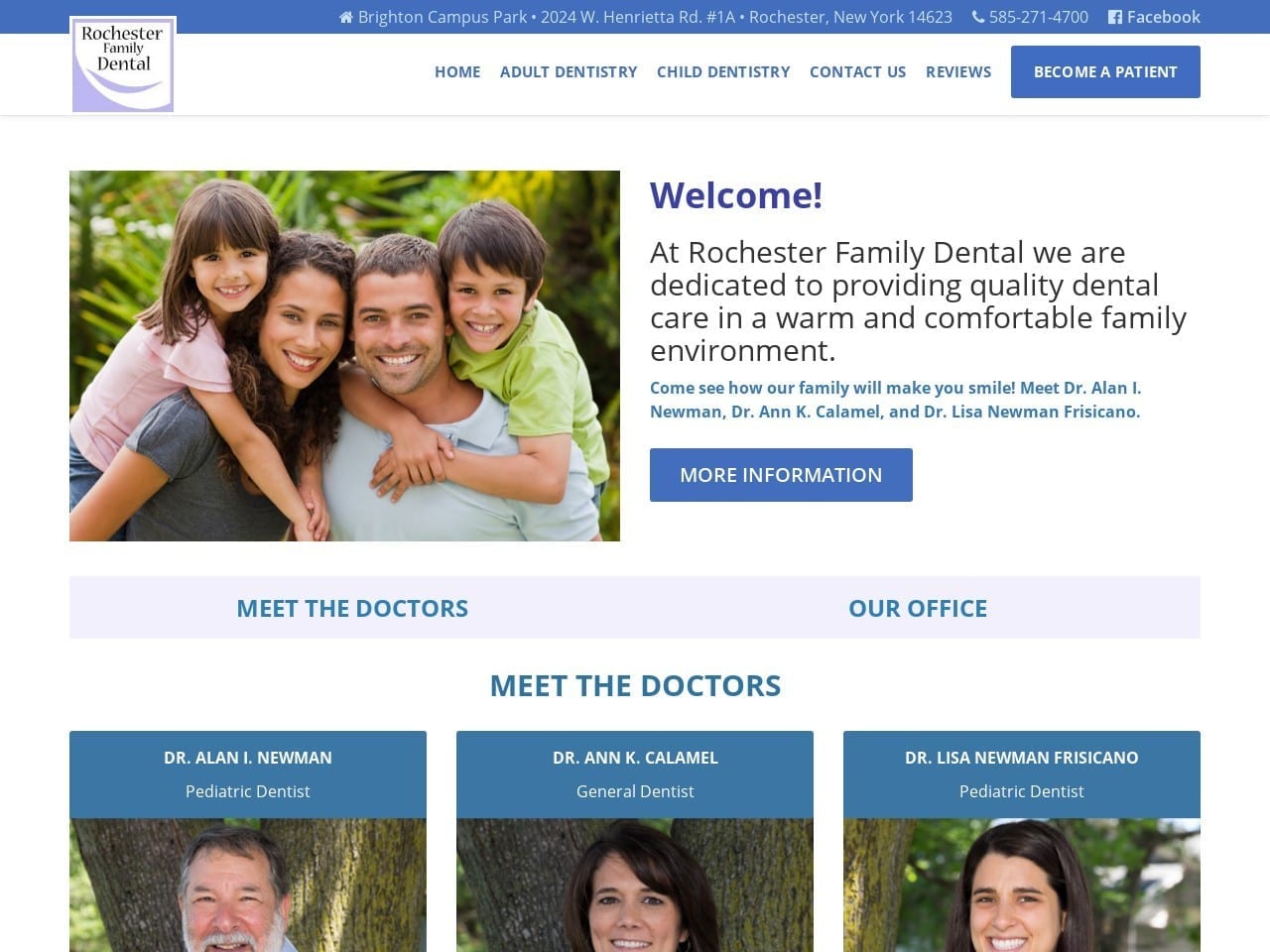 Rochester Family Dental Website Screenshot from rochesterfamilydental.com