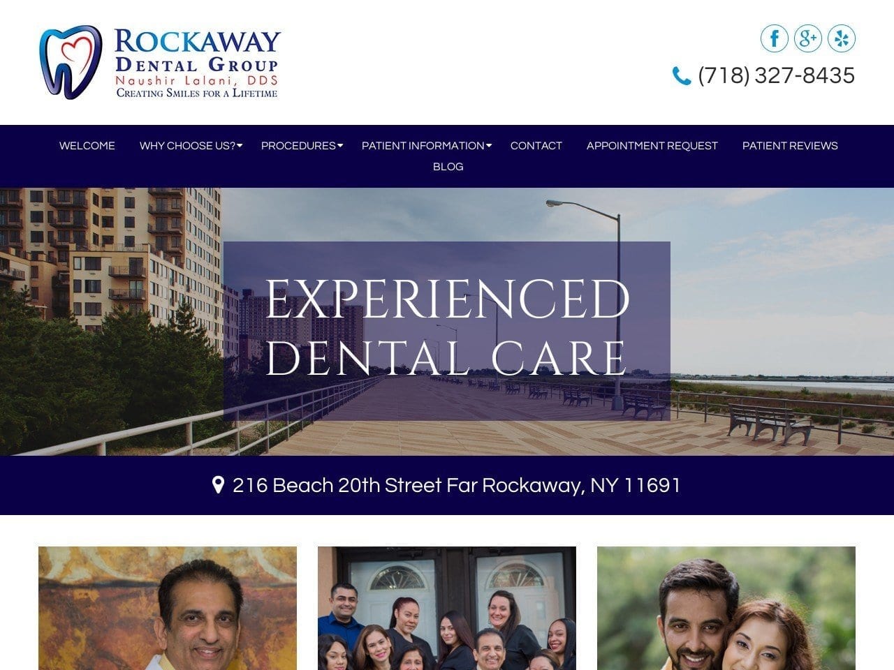 Naushir I. Lalani DDS Website Screenshot from rockawaydentalgroup.com