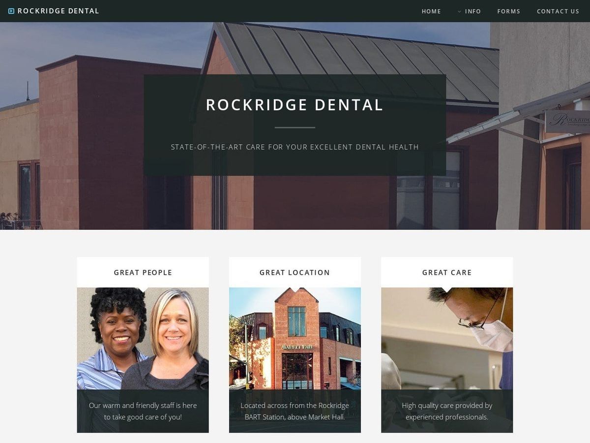 Rockridge Dental Group Young Elizabeth Website Screenshot from rockdent.com