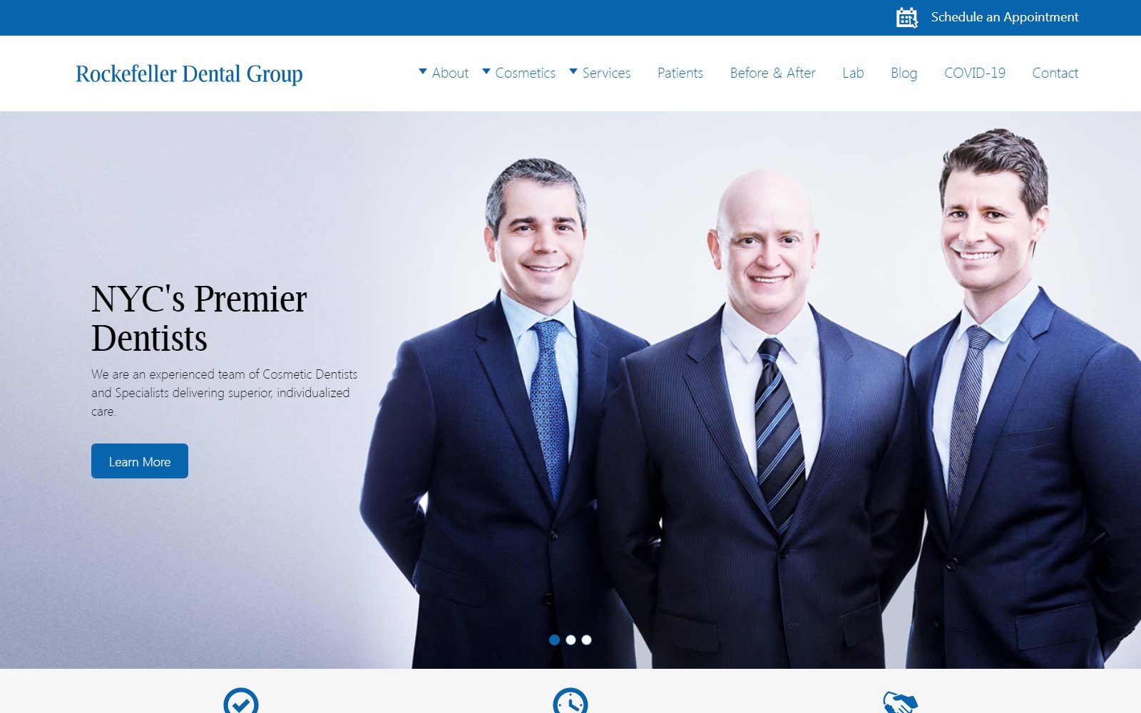 rockefellerdentalgroup.com screenshot