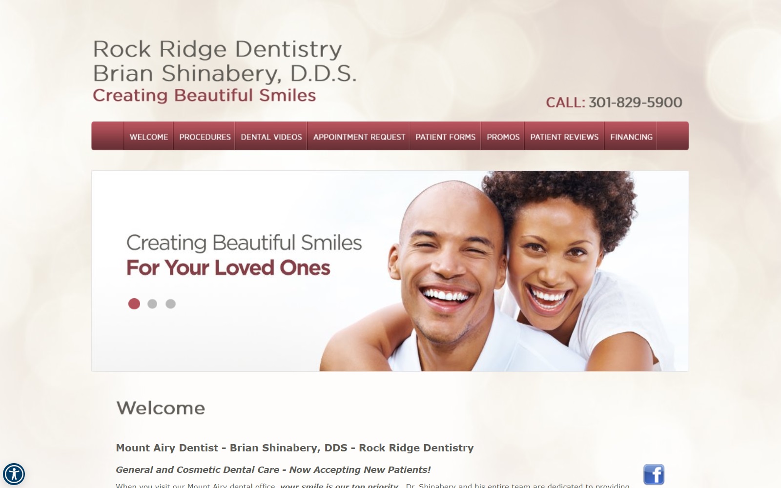 rockridgedentistry.com screenshot