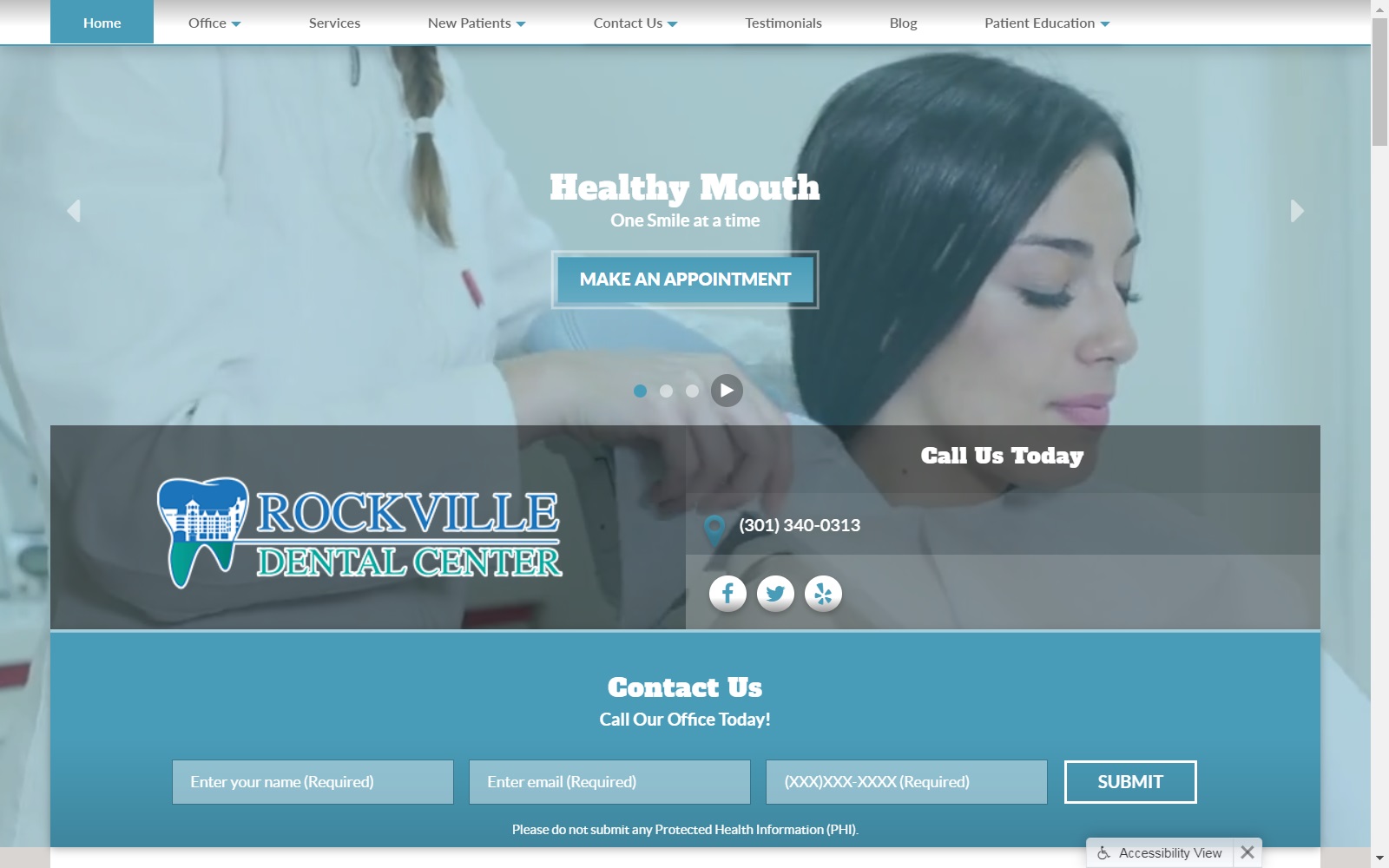 rockvilledentalcenter.com screenshot