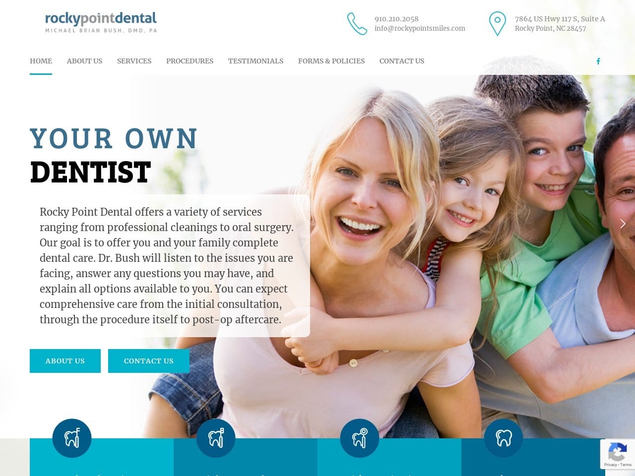 Rocky Point Dental Website Screenshot from rockypointsmiles.com