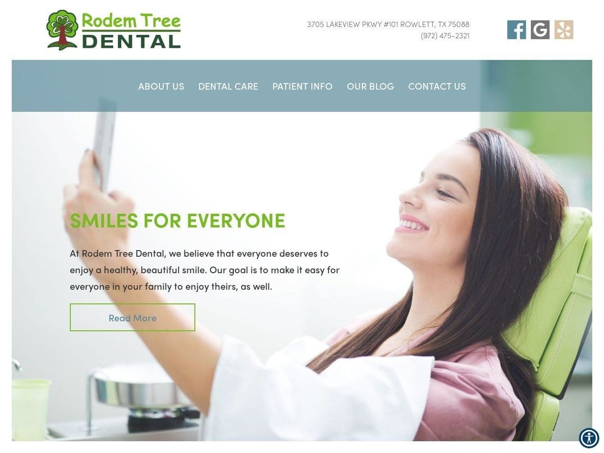 Rodem Tree Dental Website Screenshot from rodemtreedental.com